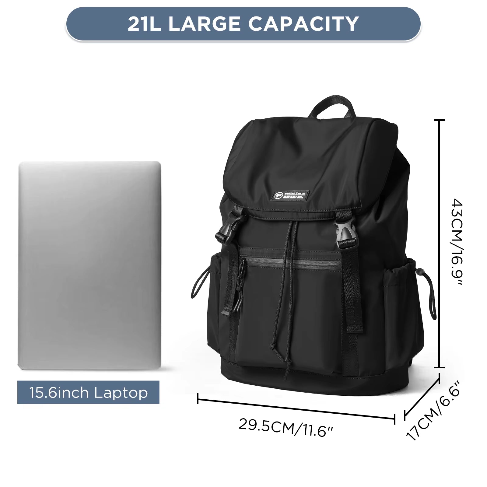 YMOIAT Casual Oxford Sports Backpack for Men Waterproof Zipper Laptop Backpacks Outdoor Travel Men'S Bag Rucksack