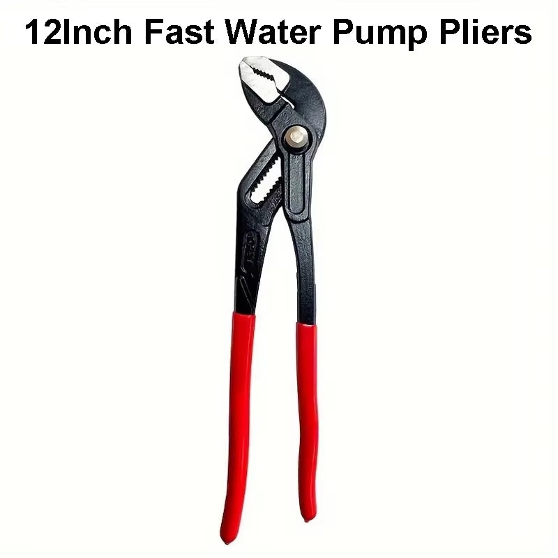 Fast Adjustable Water Pump Pliers with Comfort Grip 7/10/12 Inch Hardness Water Pump Pliers V-Jaw Tongue and Groove Pliers Tools