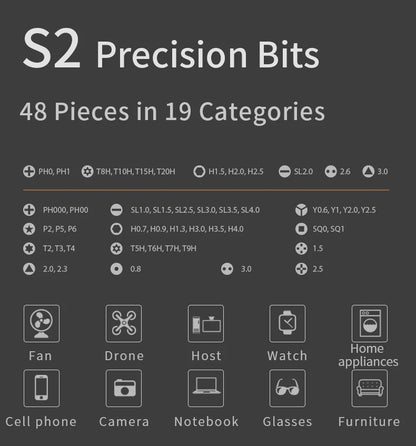 Electric Screwdriver Set, 51 in 1, Battery, Mini Screwdriver, DIY Phone, Laptop, Watch, PC, New Arrival