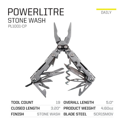 Powerlitre Multi-Tool Lightweight Mini EDC Hiking Pliers Professional Tool Camping Functional Outdoor Hand Tools PL1001/1002